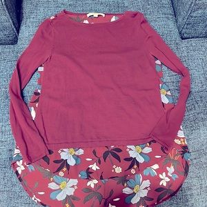 Loft plum/floral blouse